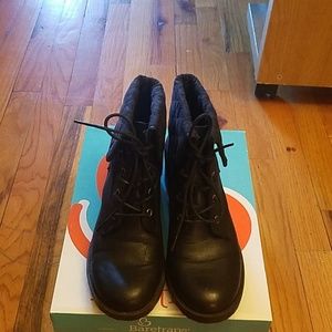 Black combat style boot